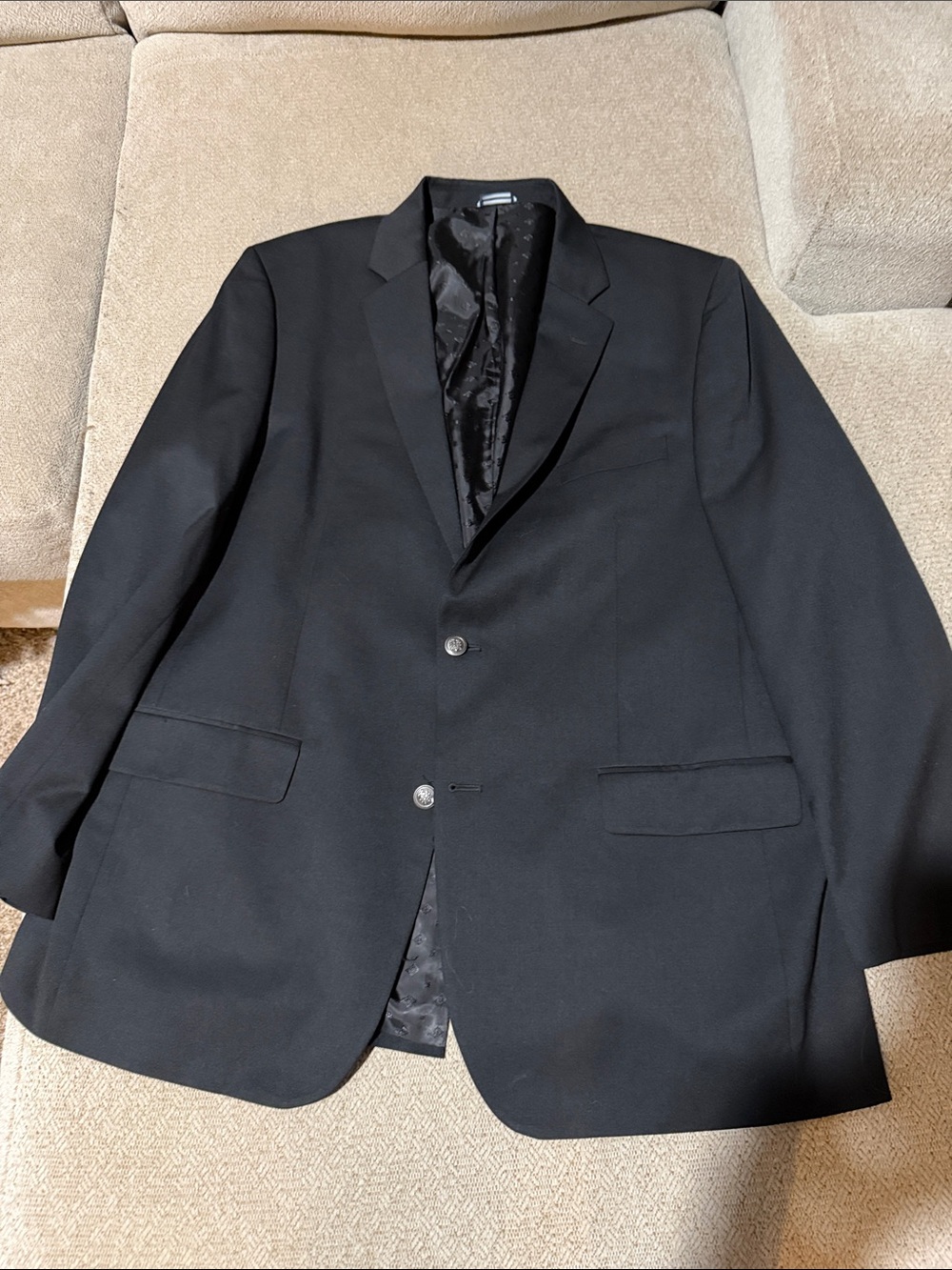Saddlebred Men's Black Two-Button Sport Coat Blazer with Notch Lapel